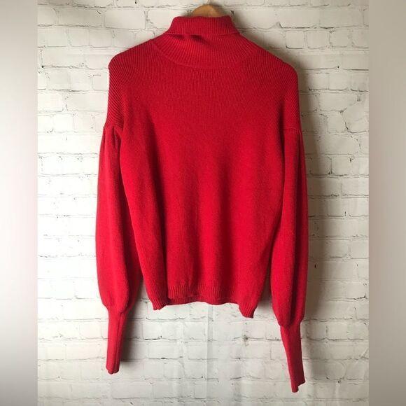 Aaron & Amber Women's Turtleneck Long Sleeve Red Knitted Sweater. Size M - Picture 2 of 8
